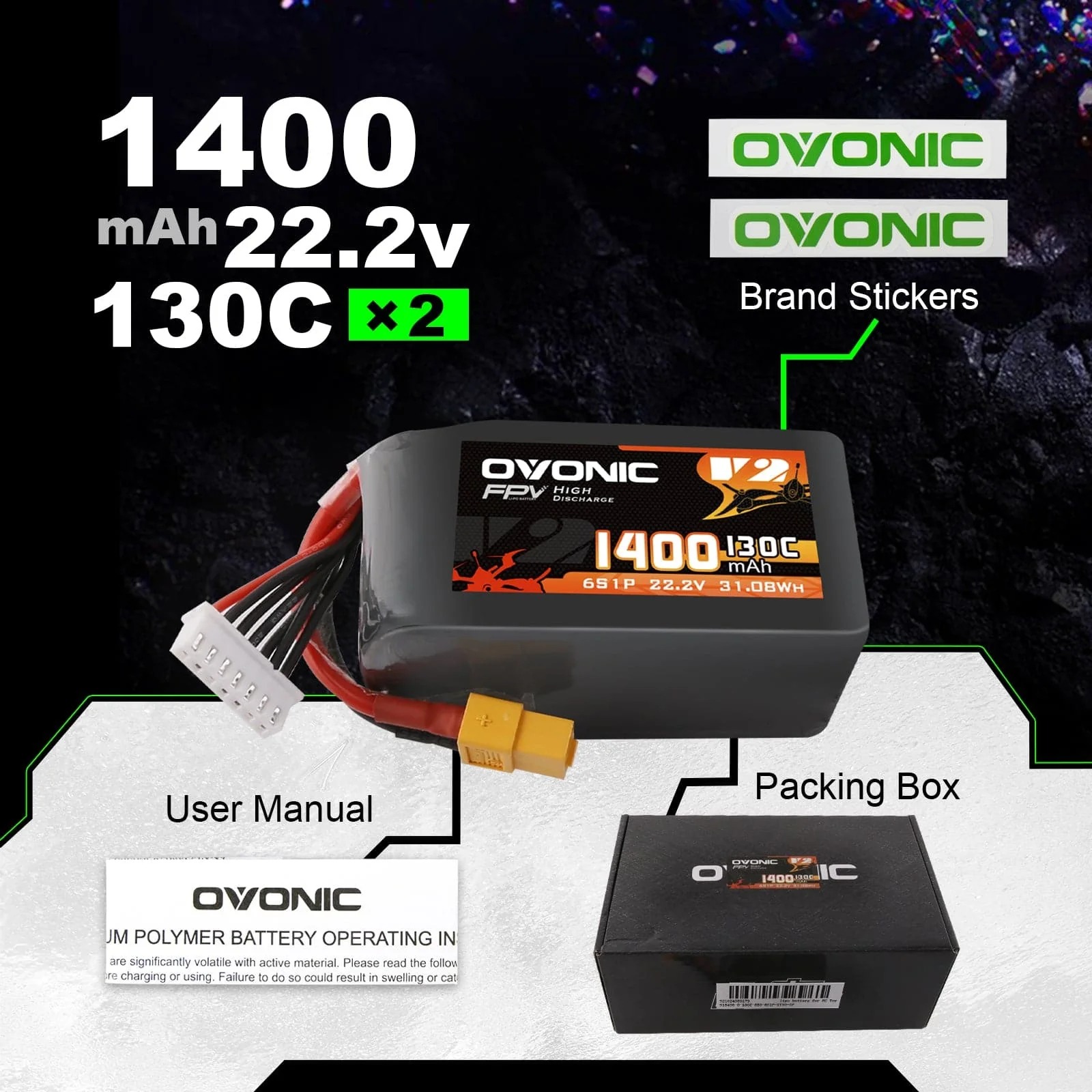 Ovonic 6S 1400mAh 130C LiPo Ba - Walksnail Avatar Hd Goggles X review and price