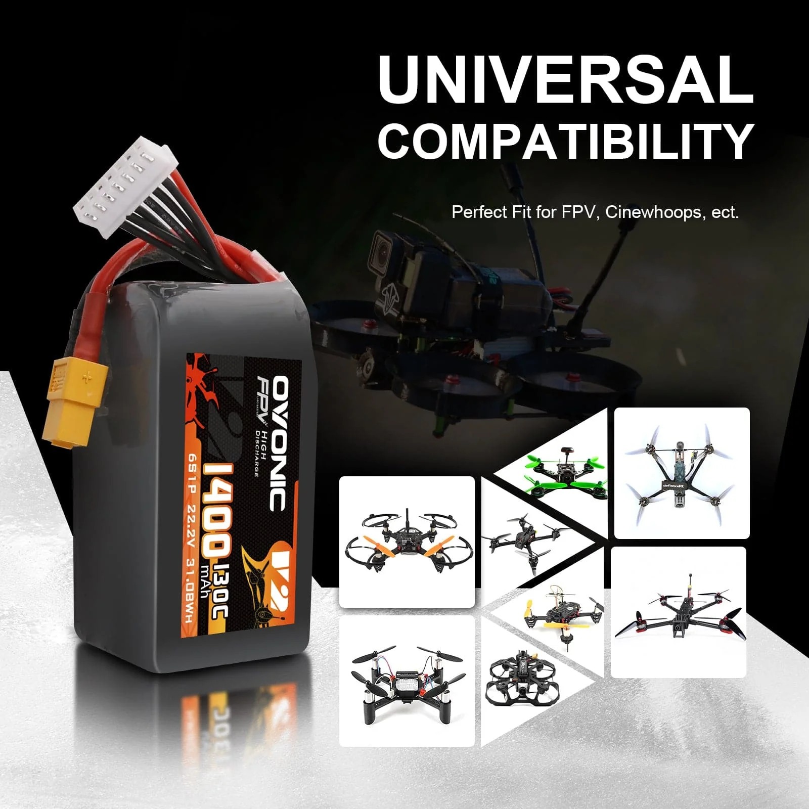 Ovonic 6S LiPo Battery 22.2V 1 - Walksnail Avatar Hd Goggles X review and price